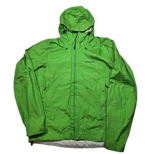 Patagonia H2No‎ Rain Jacket Mens XS Green Hooded Full Zip Outdoor Waterproof